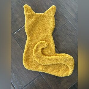 Hobby Lobby Yellow Cat-Shaped Holiday Stocking Decor